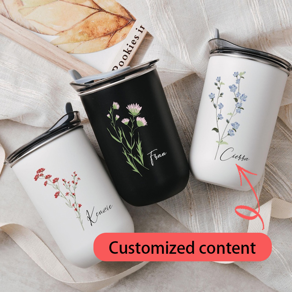 Outdoor Camping Water Tank - Custom Name Red Wildflower Stainless Steel