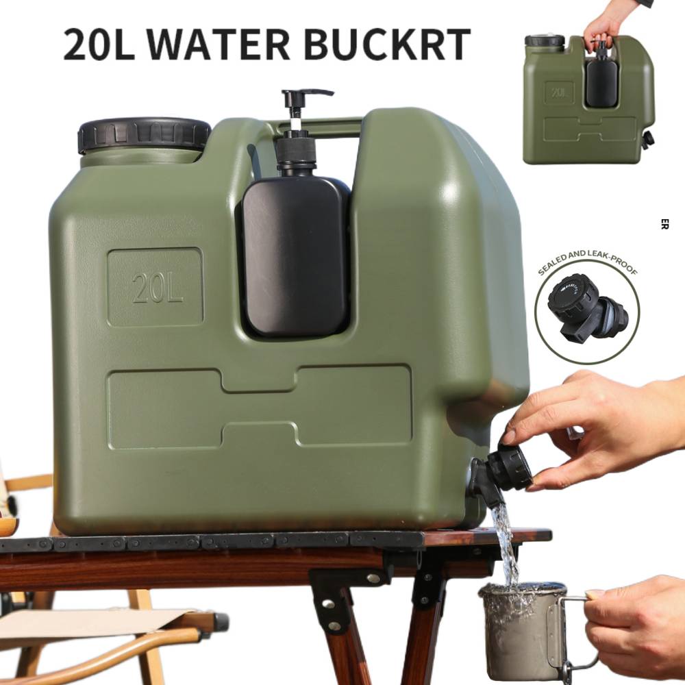 Outdoor Camping Water Tank - 15/20L Portable Camping Water Jug With