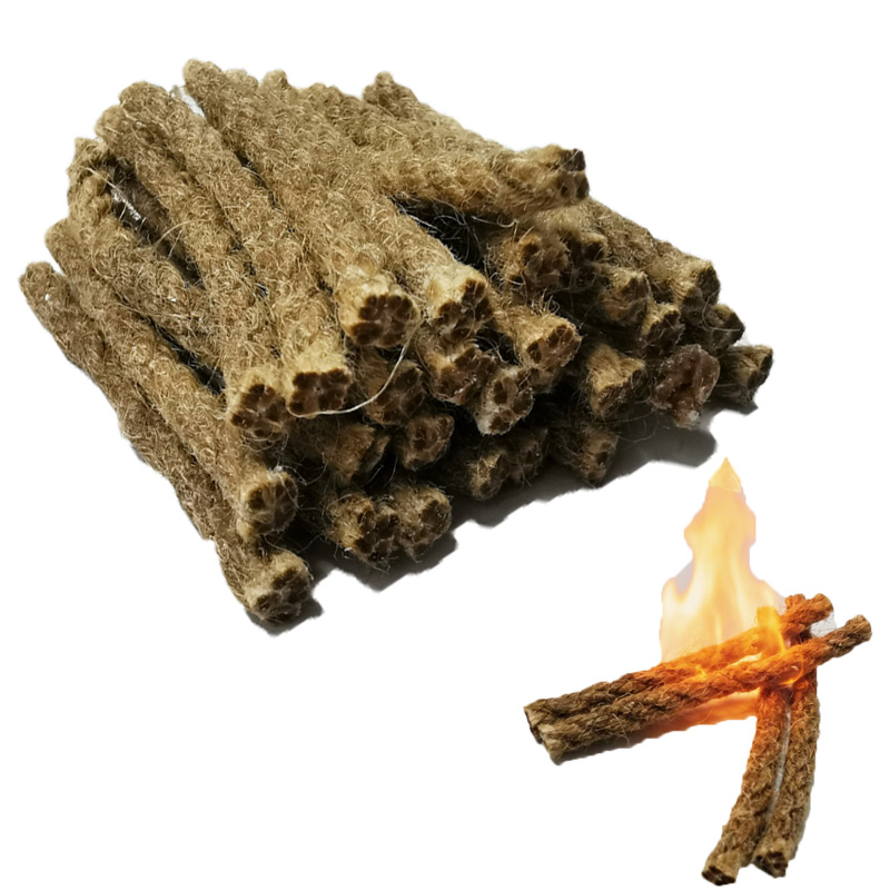Outdoor Camping Fireplace - Outdoor Mini Wax Hemp Rope Portable