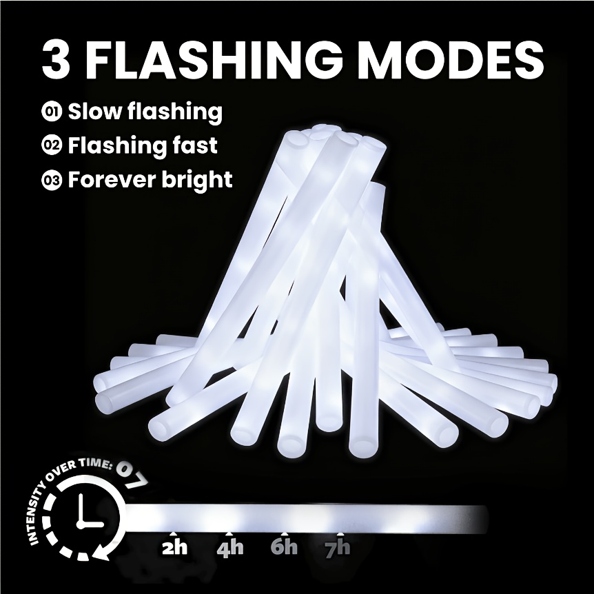 20/30pcs LED White Foam Glow S - Glow Sticks Survival 评论和价格