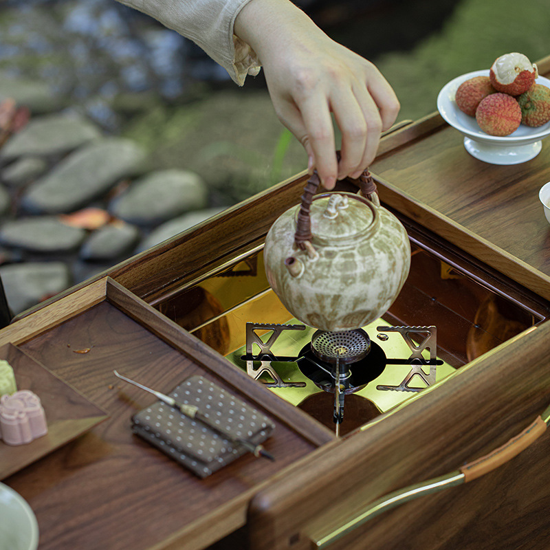 Walnut fireplace tea making ca - Outdoor Camping Fireplace 评论和价格