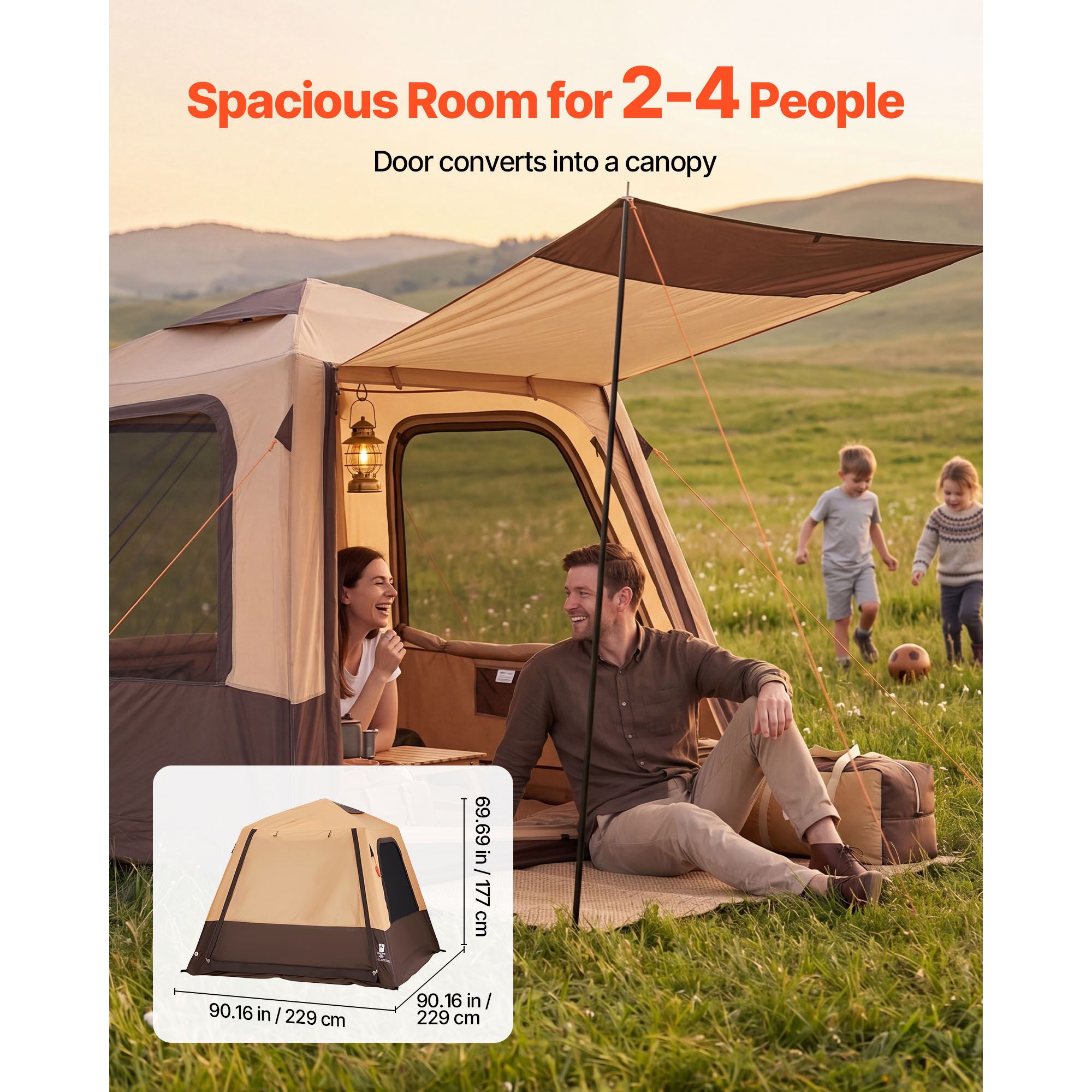 Camping Tent, 4 Person Inflata - Outdoor Camping On Youtube 评论和价格