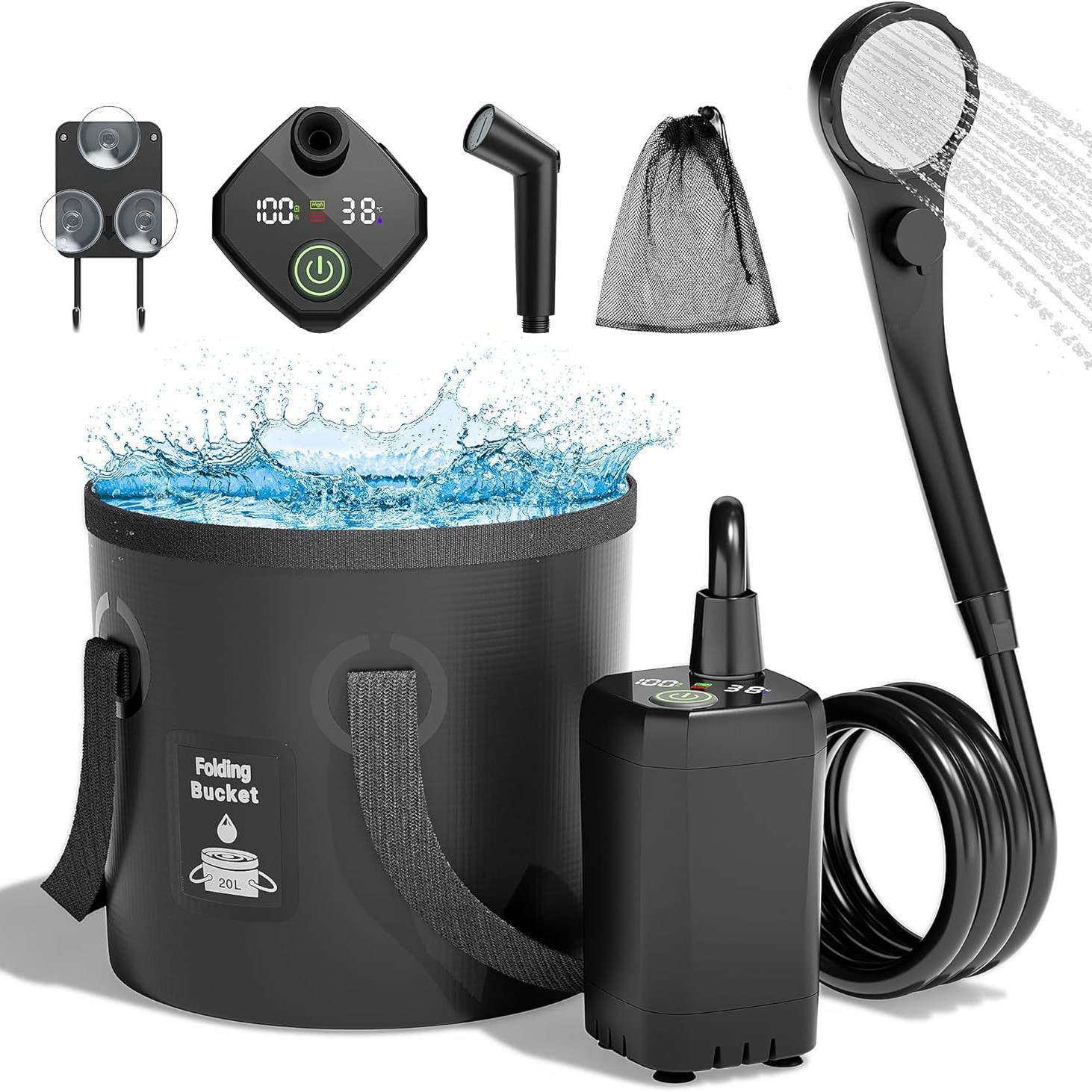 Portable Self-Priming Electric - Outdoor Camping Showers 评论和价格