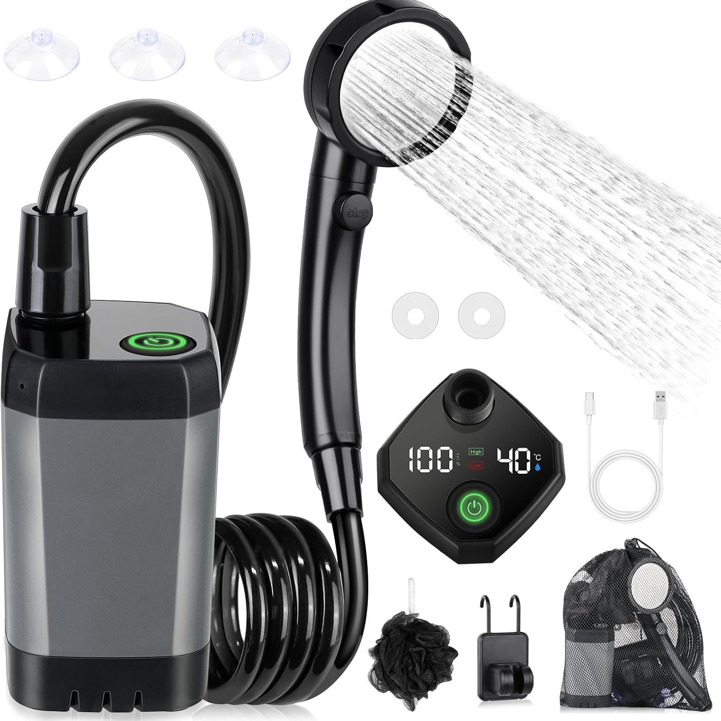 Portable Self-Priming Electric - Outdoor Camping Showers 评论和价格