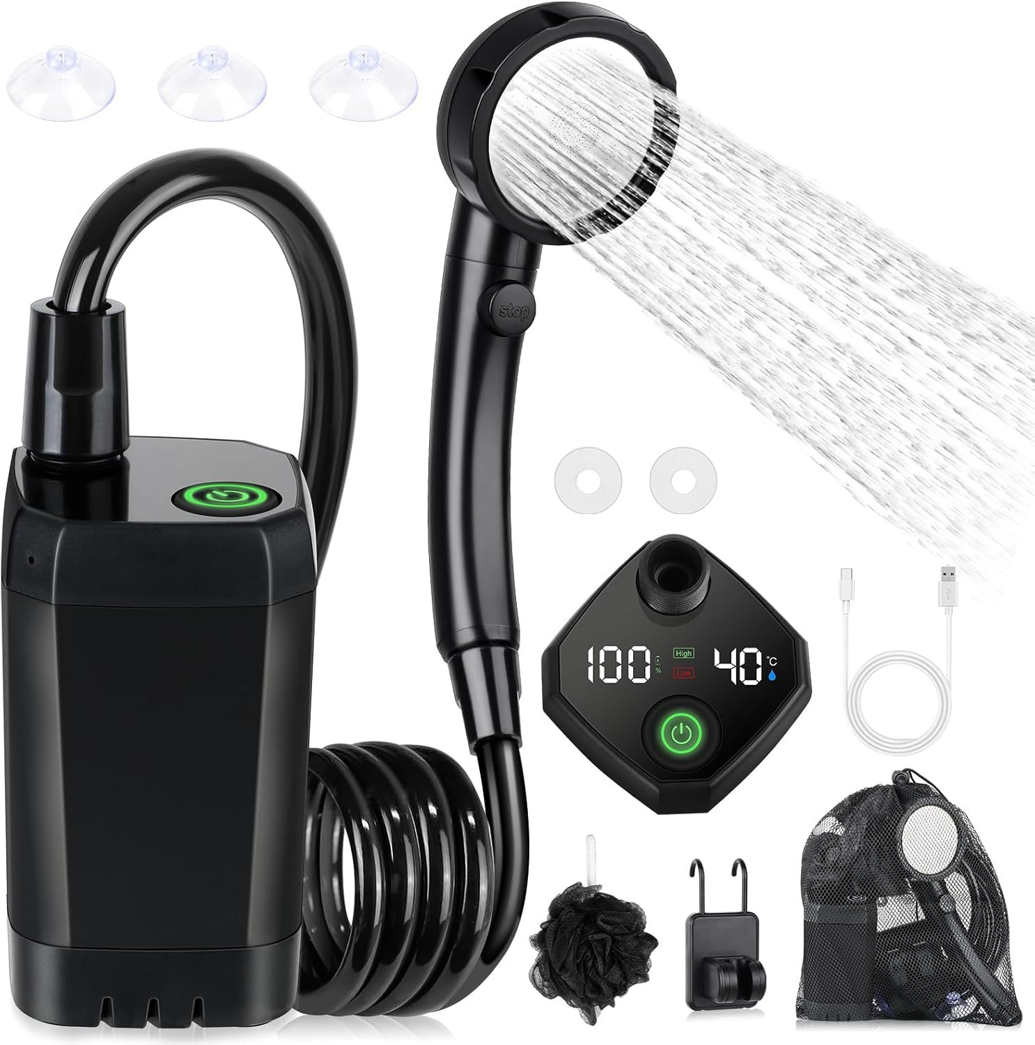 Portable Self-Priming Electric - Outdoor Camping Showers 评论和价格