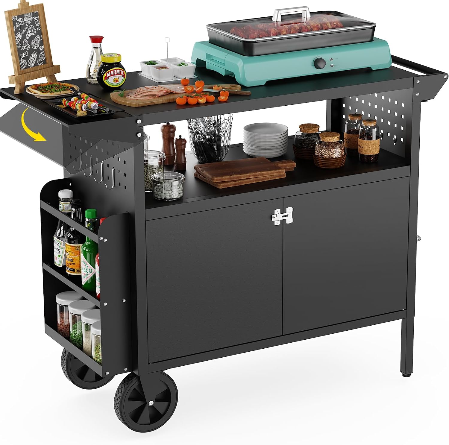 Outdoor Grill Cart Table With  - Outdoor Camping Food 评论和价格