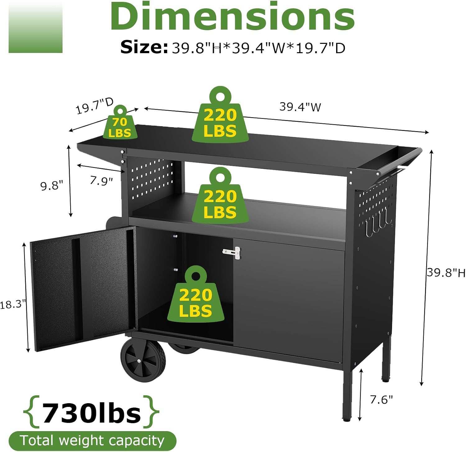 Outdoor Grill Cart Table With  - Outdoor Camping Food 评论和价格