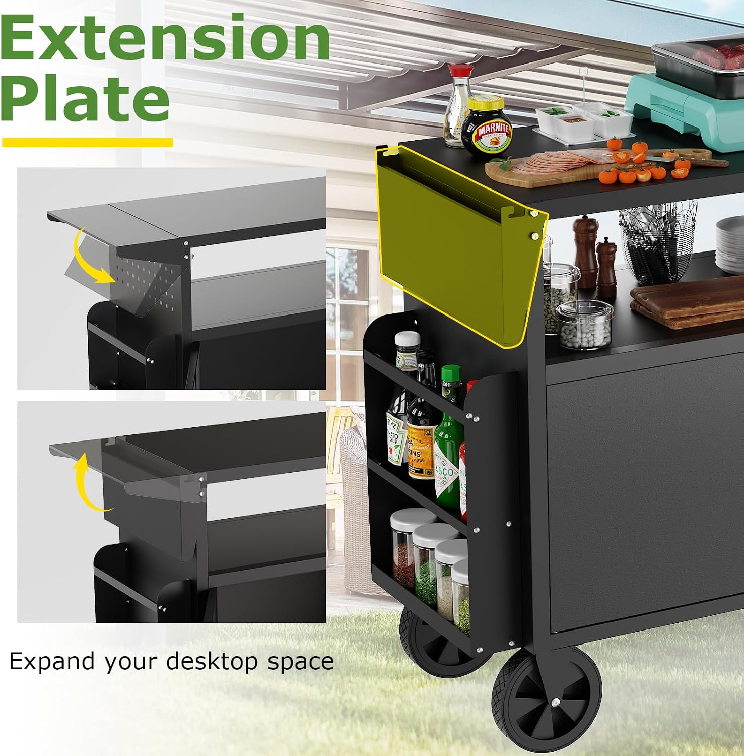Outdoor Grill Cart Table With  - Outdoor Camping Food 评论和价格