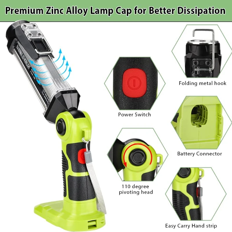 LED Work Light for Ryobi ONE+  - Outdoor Camping Adventure Lamp 评论和价格