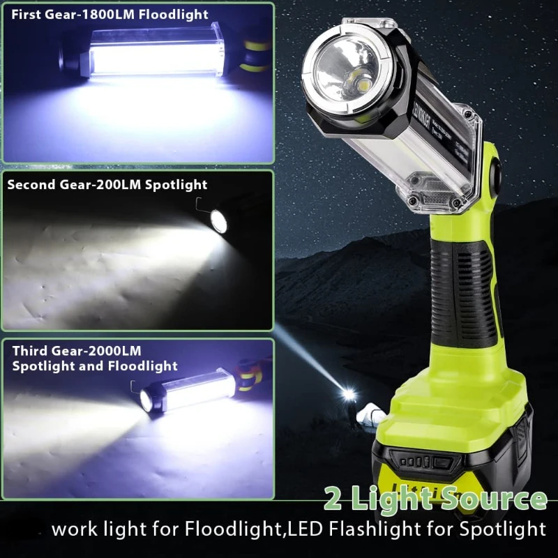 LED Work Light for Ryobi ONE+  - Outdoor Camping Adventure Lamp 评论和价格
