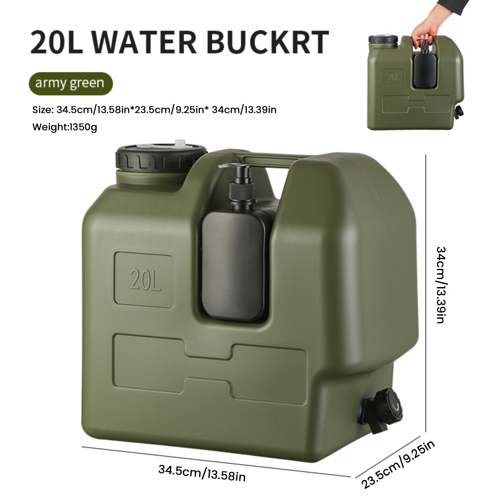 15/20L Portable Camping Water  - Outdoor Camping Water Tank 评论和价格