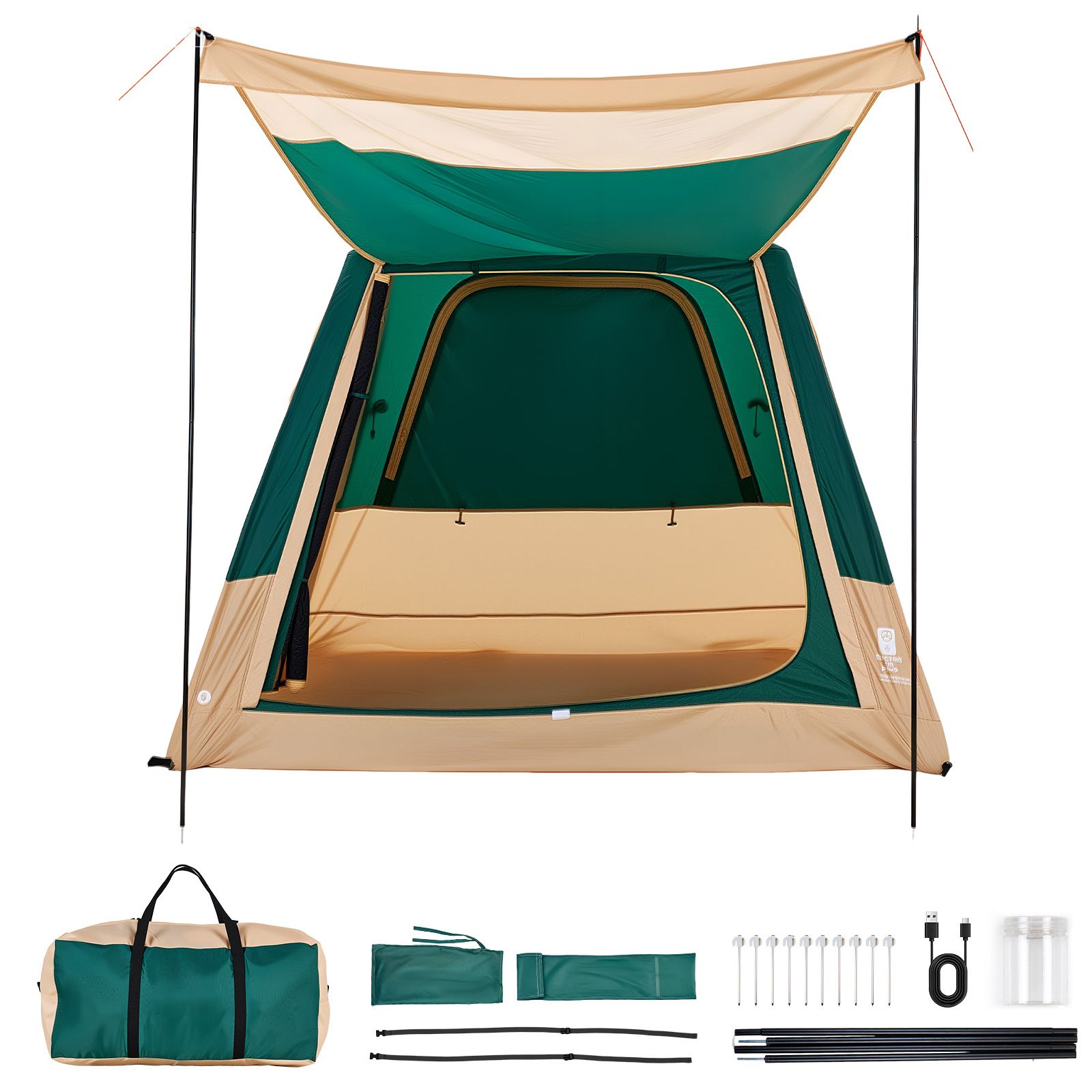 Camping Tent, 4 Person Inflata - Outdoor Camping On Youtube 评论和价格