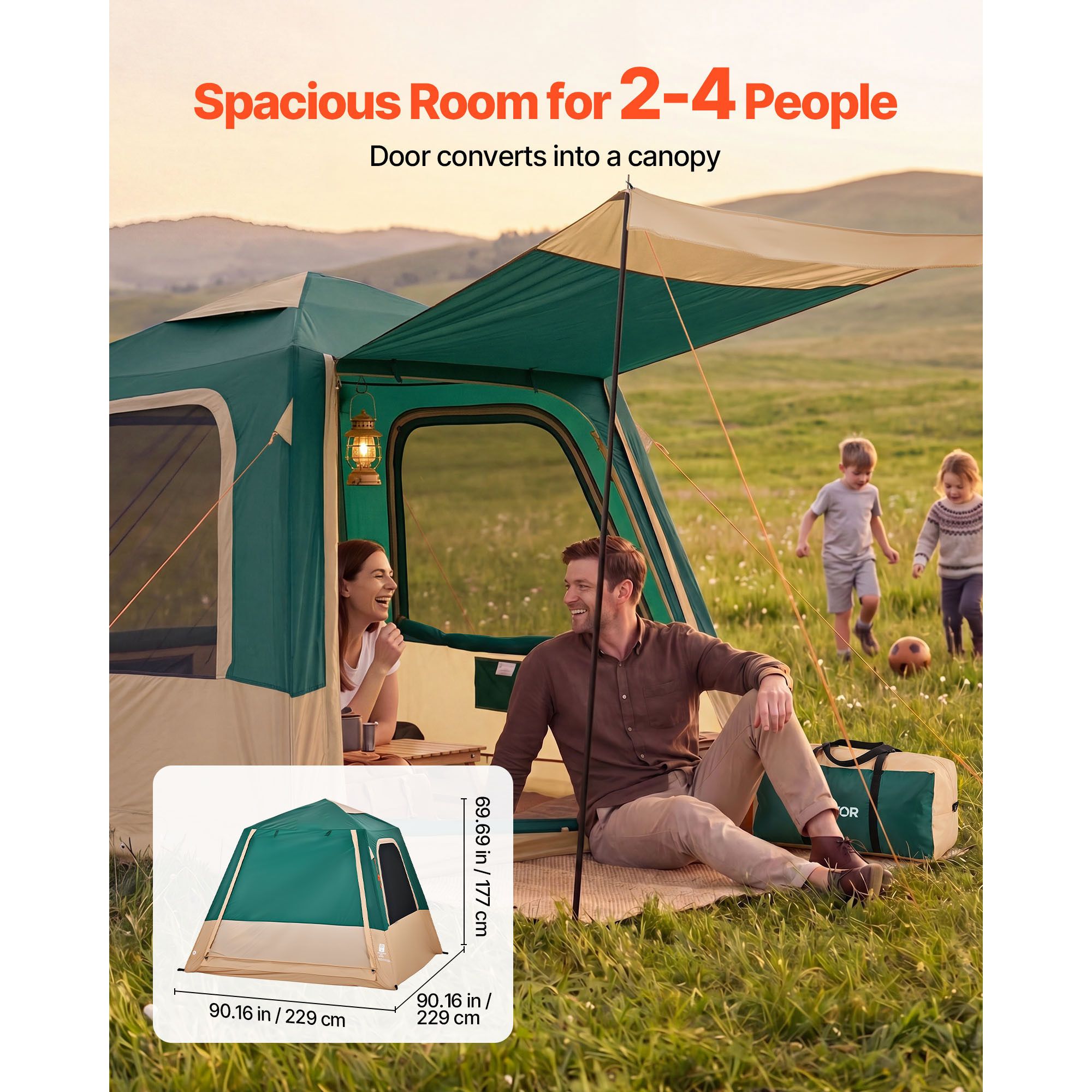 Camping Tent, 4 Person Inflata - Outdoor Camping On Youtube 评论和价格