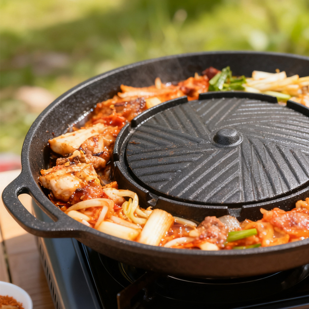 KOSUN Korean BBQ Grill Pan 2 i - Outdoor Camping Food 评论和价格