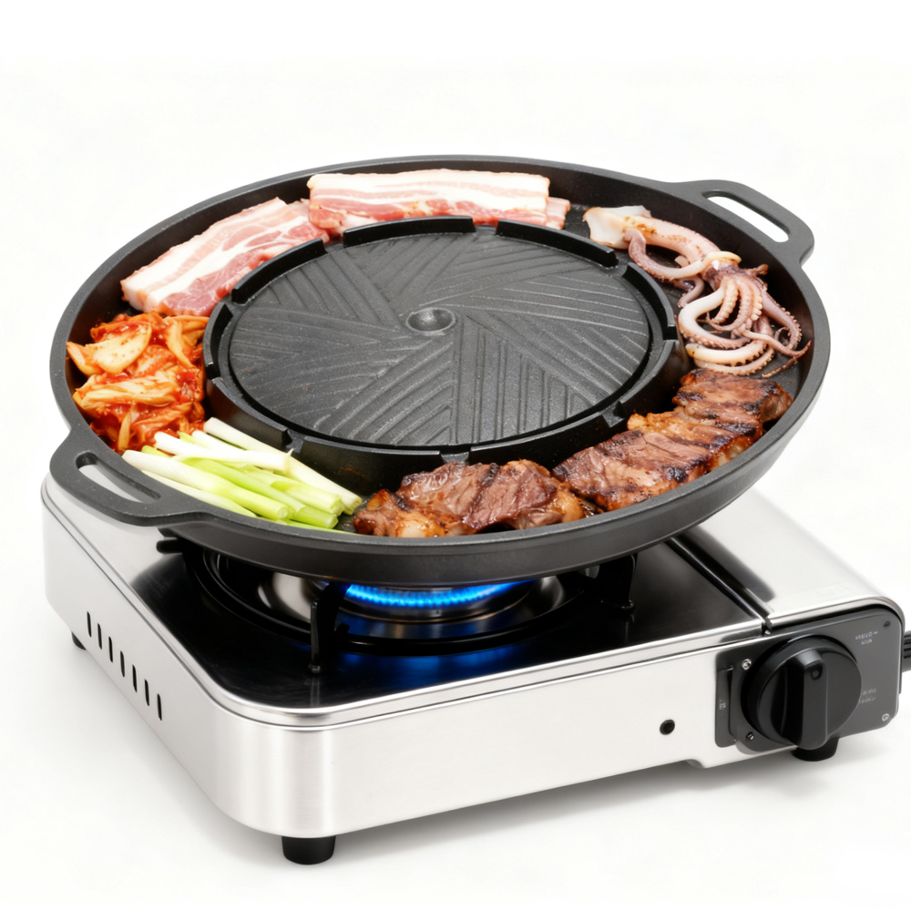 KOSUN Korean BBQ Grill Pan 2 i - Outdoor Camping Food 评论和价格