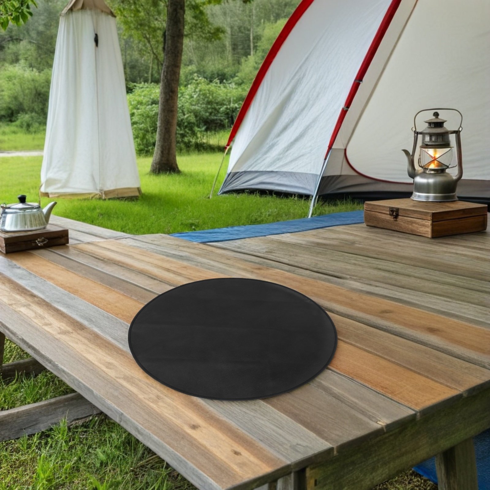 Round Fireproof Bbq Mat 24 Inc - Outdoor Camping Decke 评论和价格