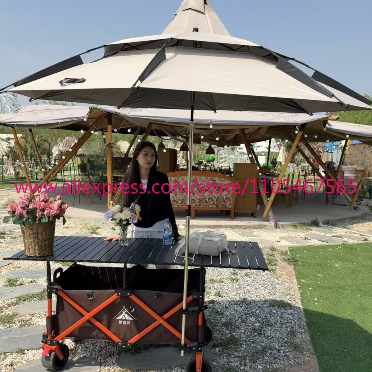 1PCS camper stall large foldab - Outdoor Camping Table 评论和价格