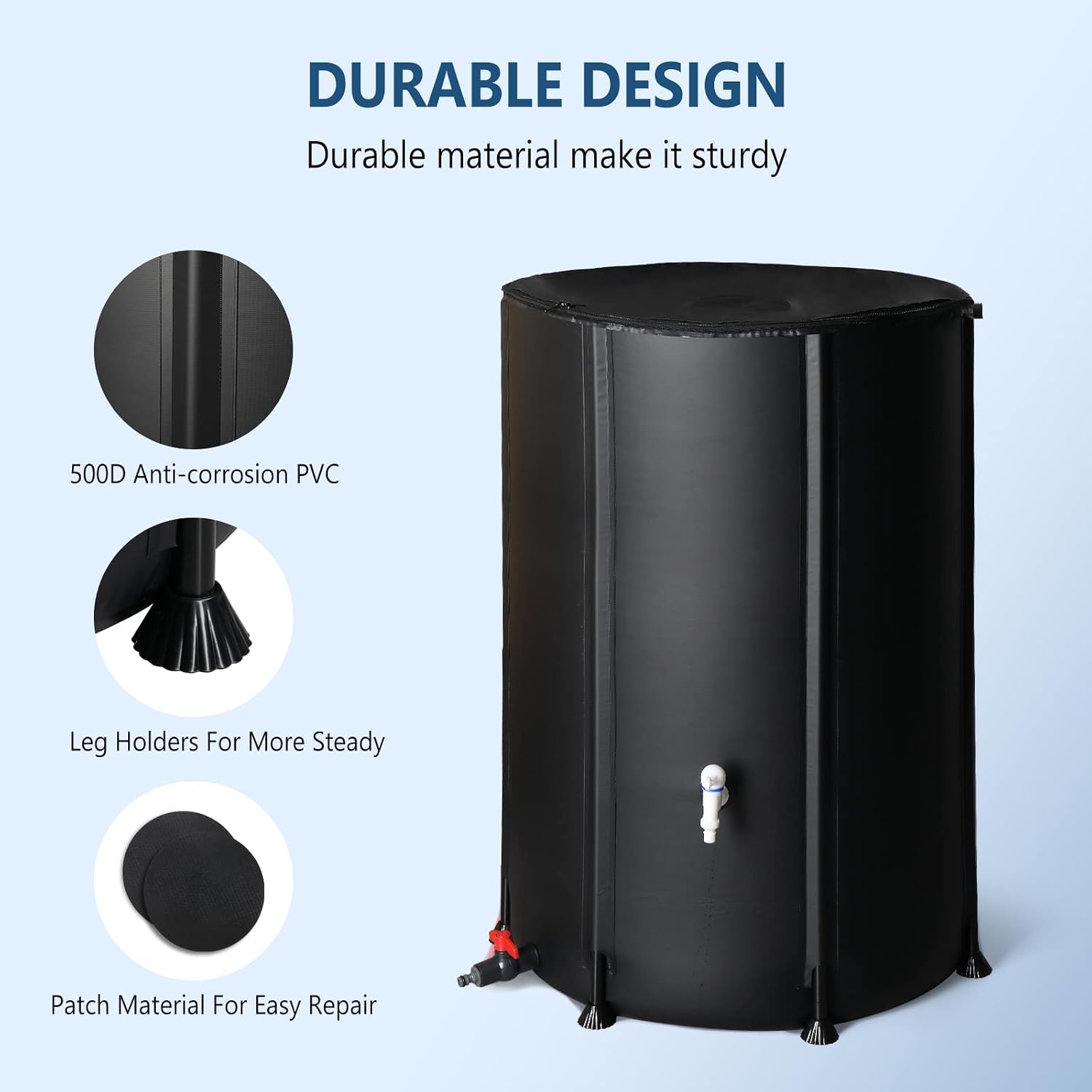 100 Gallon Collapsible Rain Ba - Portable Water Filter 评论和价格