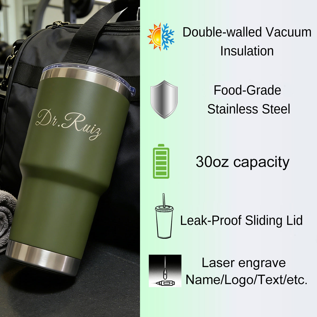 Custom Personalized 30 oz Vacu - Outdoor Camping Water Tank 评论和价格