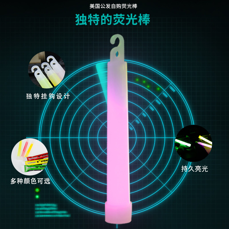5PCS/10PCS 6 Inch Tactical Flu - Glow Sticks Survival 评论和价格