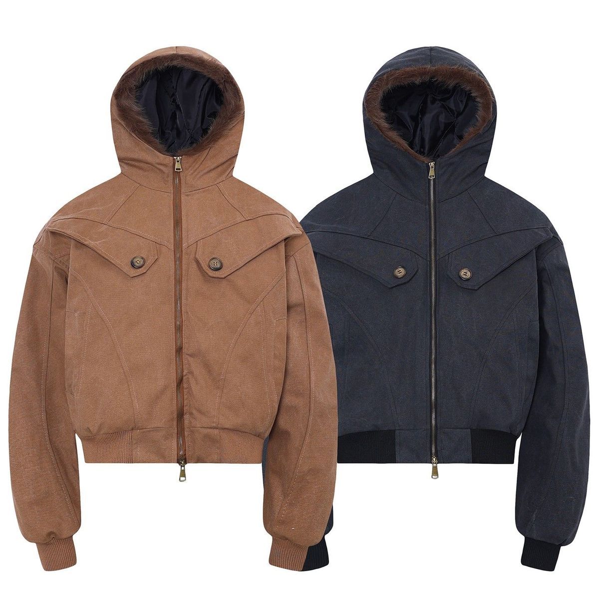 Fur Collar Jacket Y2K Male Men - Best Outdoor Camping Jacket 评论和价格