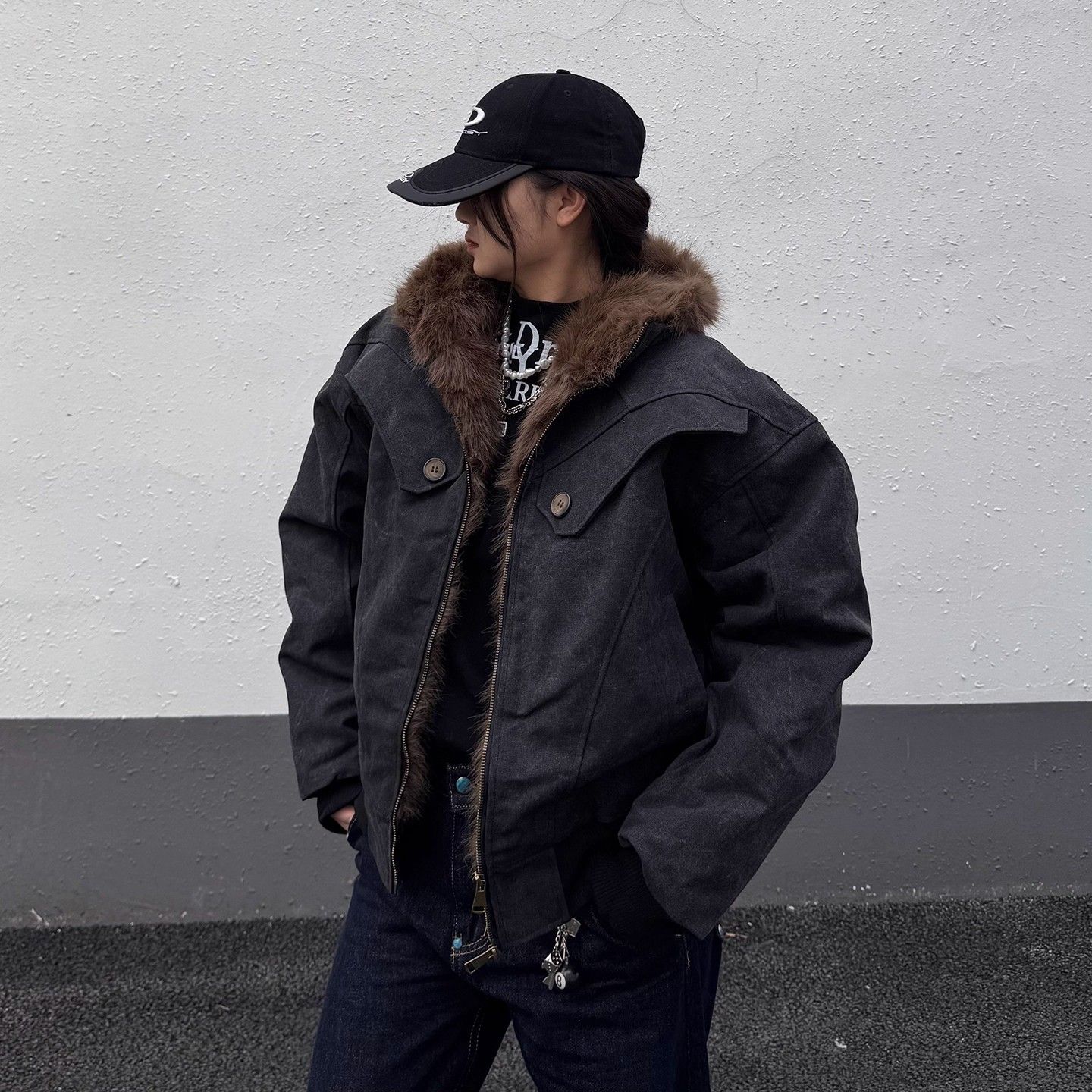Fur Collar Jacket Y2K Male Men - Best Outdoor Camping Jacket 评论和价格