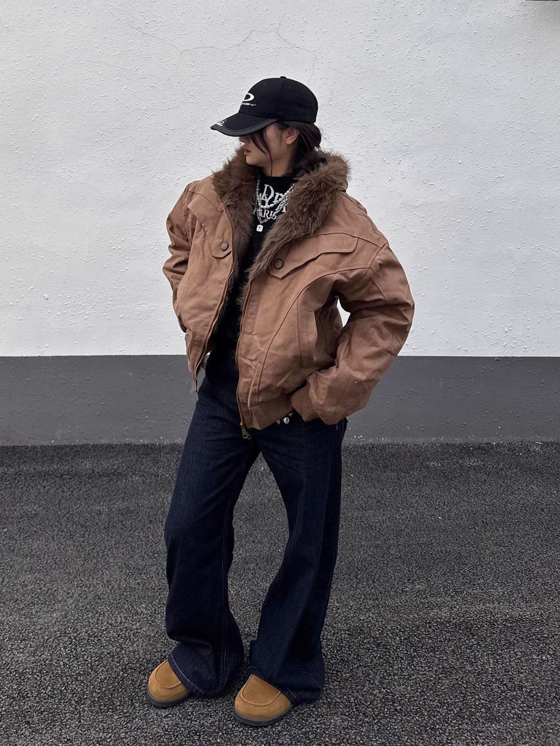 Fur Collar Jacket Y2K Male Men - Best Outdoor Camping Jacket 评论和价格