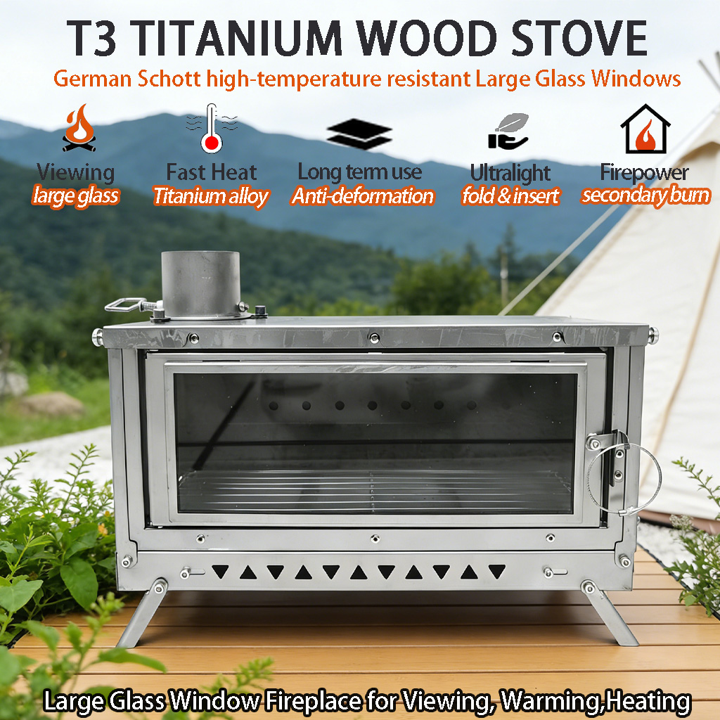 DANCHEL T3 Titanium Tent Stove - Outdoor Camping Fireplace 评论和价格