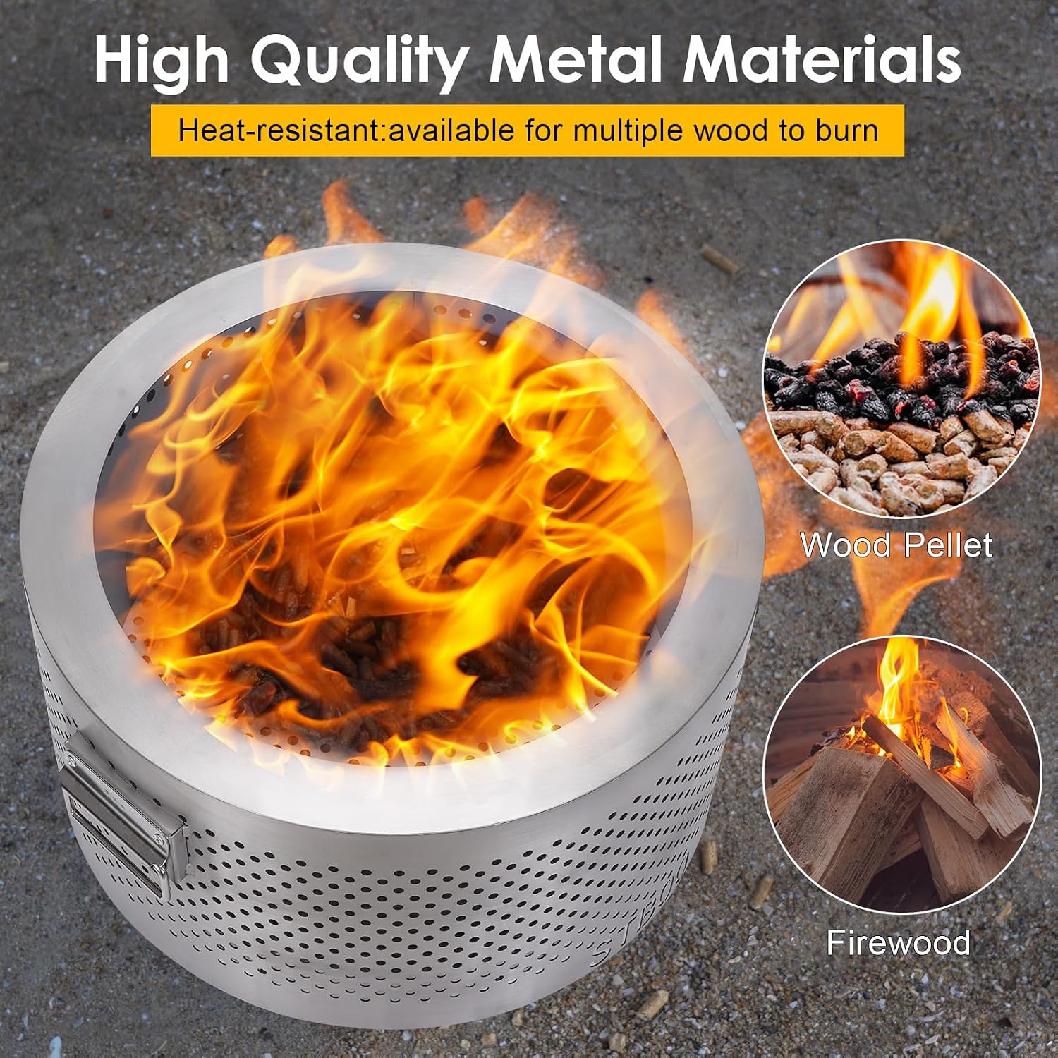 20Inch Large Firepit - Fire Pi - Outdoor Camping Fireplace 评论和价格