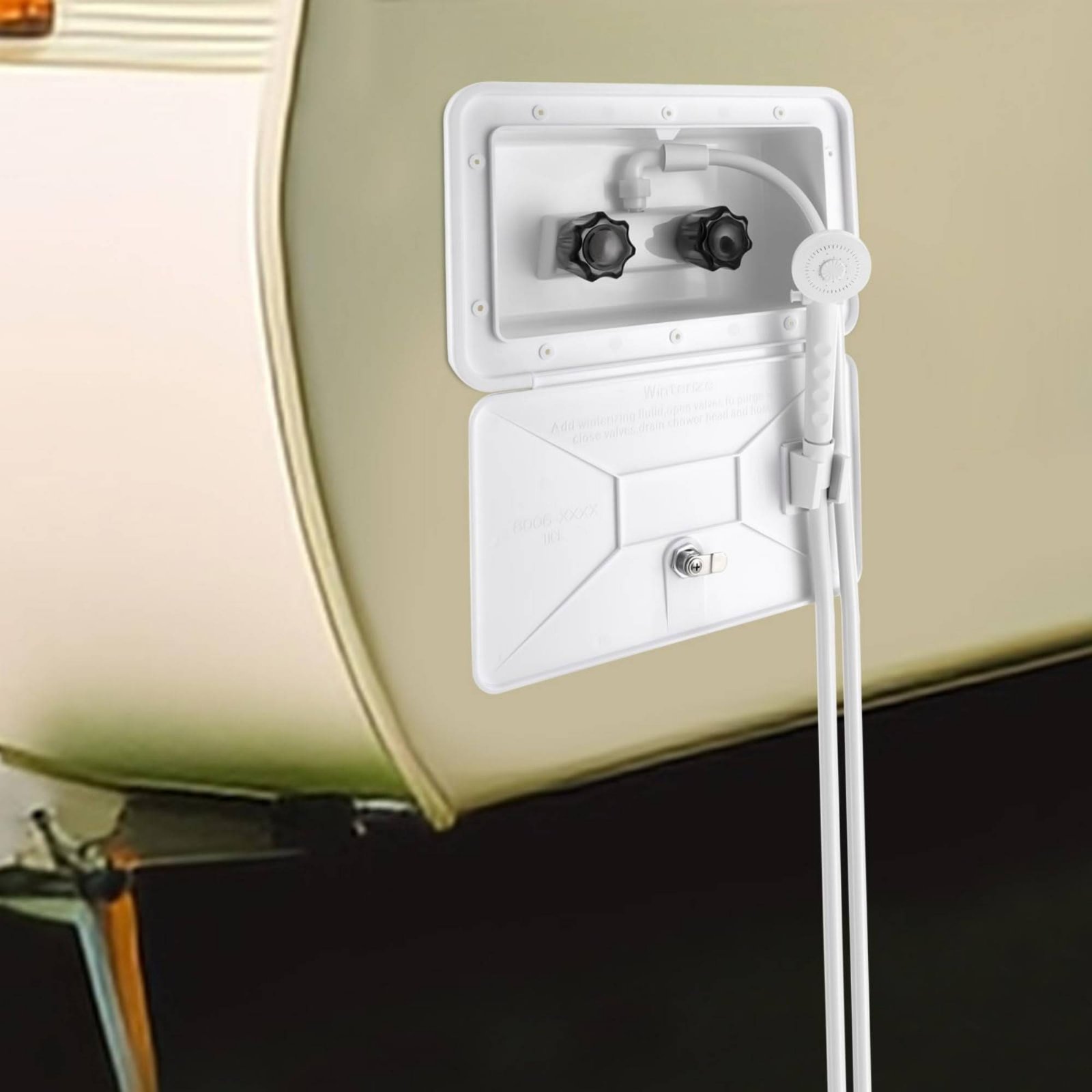 RV Exterior Shower Box Compact - Outdoor Camping Showers 评论和价格