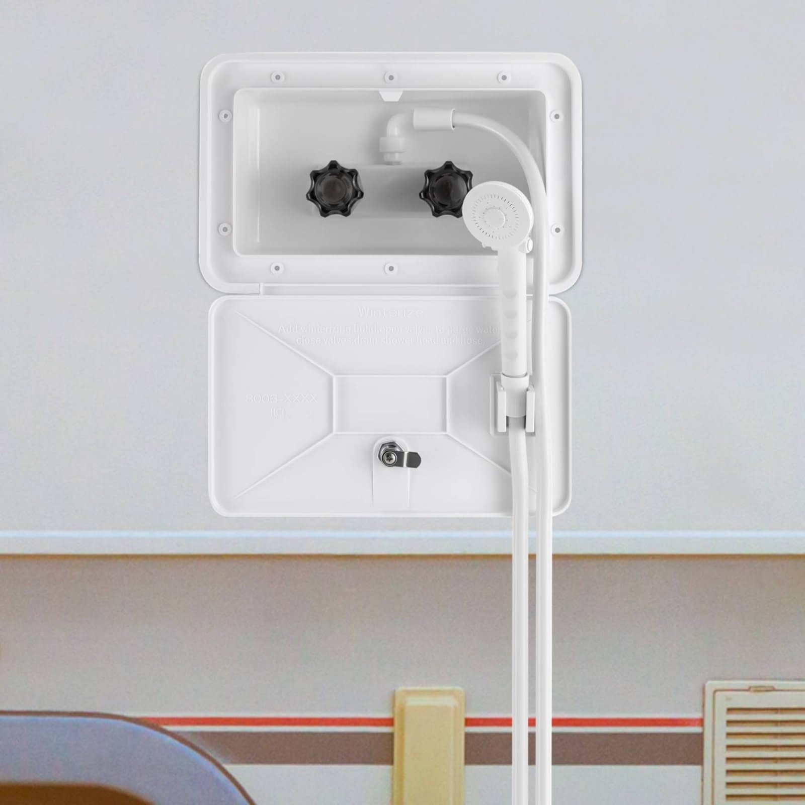 RV Exterior Shower Box Compact - Outdoor Camping Showers 评论和价格