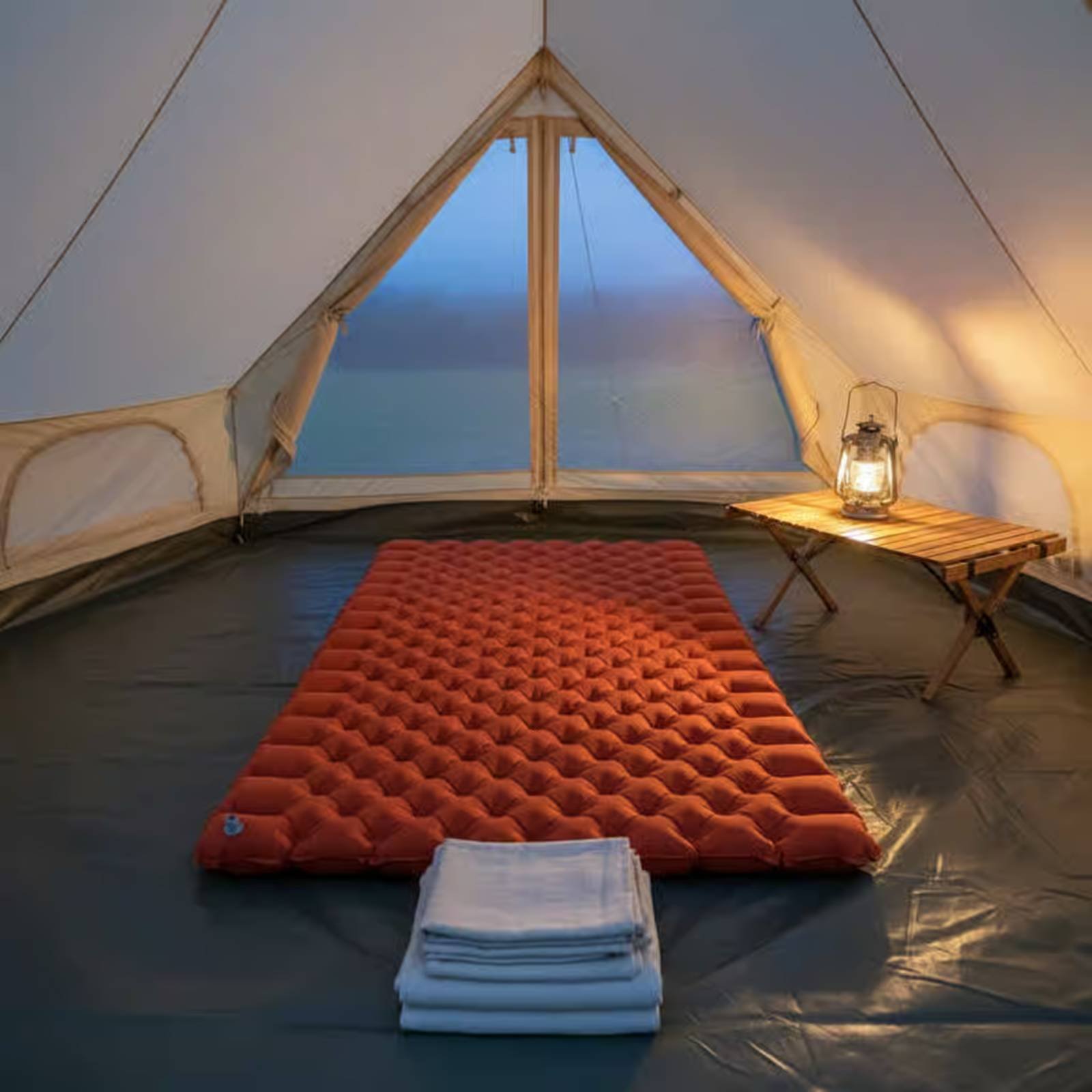 Inflatable Camping Mat Nylon T - Outdoor Camping Mat Waterproof 评论和价格