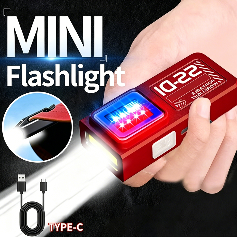1/2PCS Mini COB LED Flashlight - Outdoor Camping Adventure Lamp 评论和价格