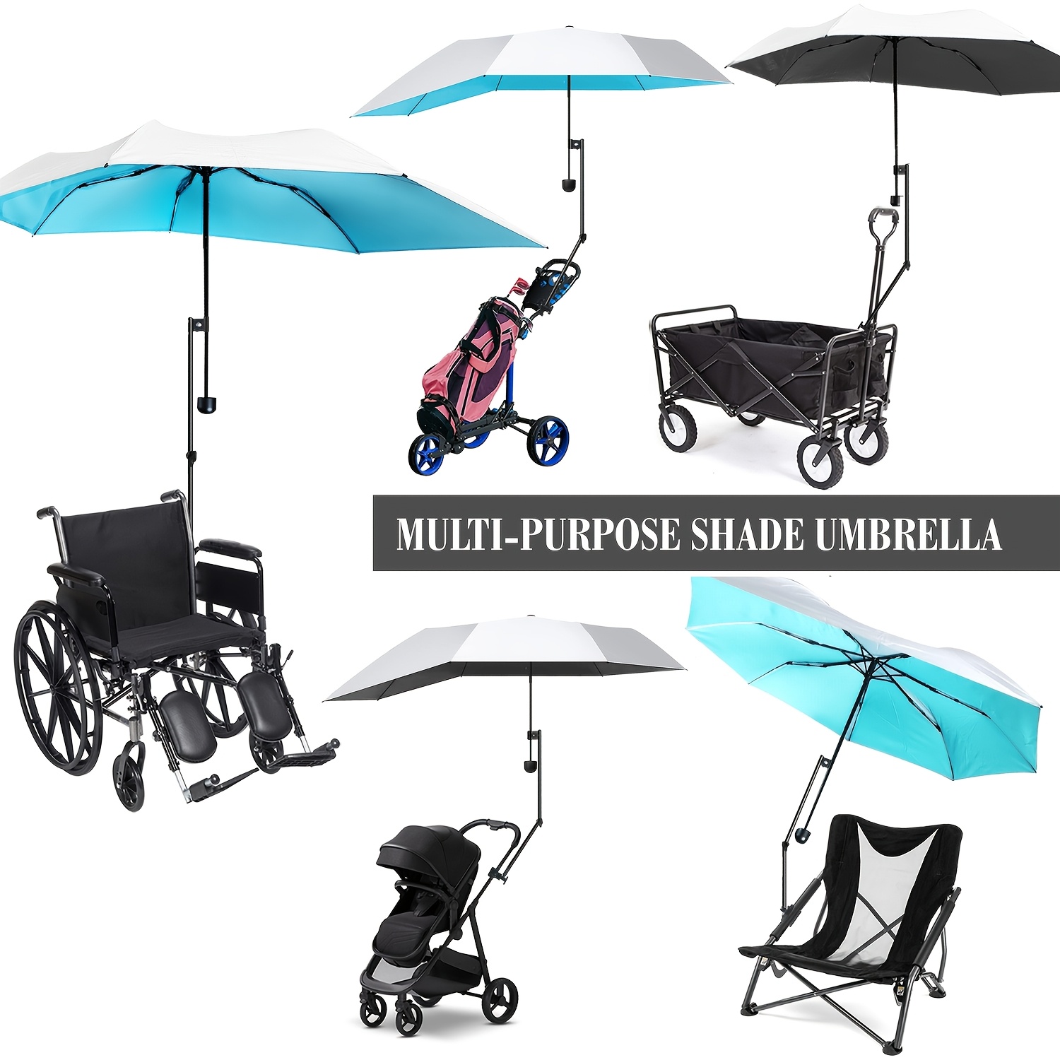 UPF 50+ Clamp-On Chair Umbrell - Outdoor Camping On Youtube 评论和价格