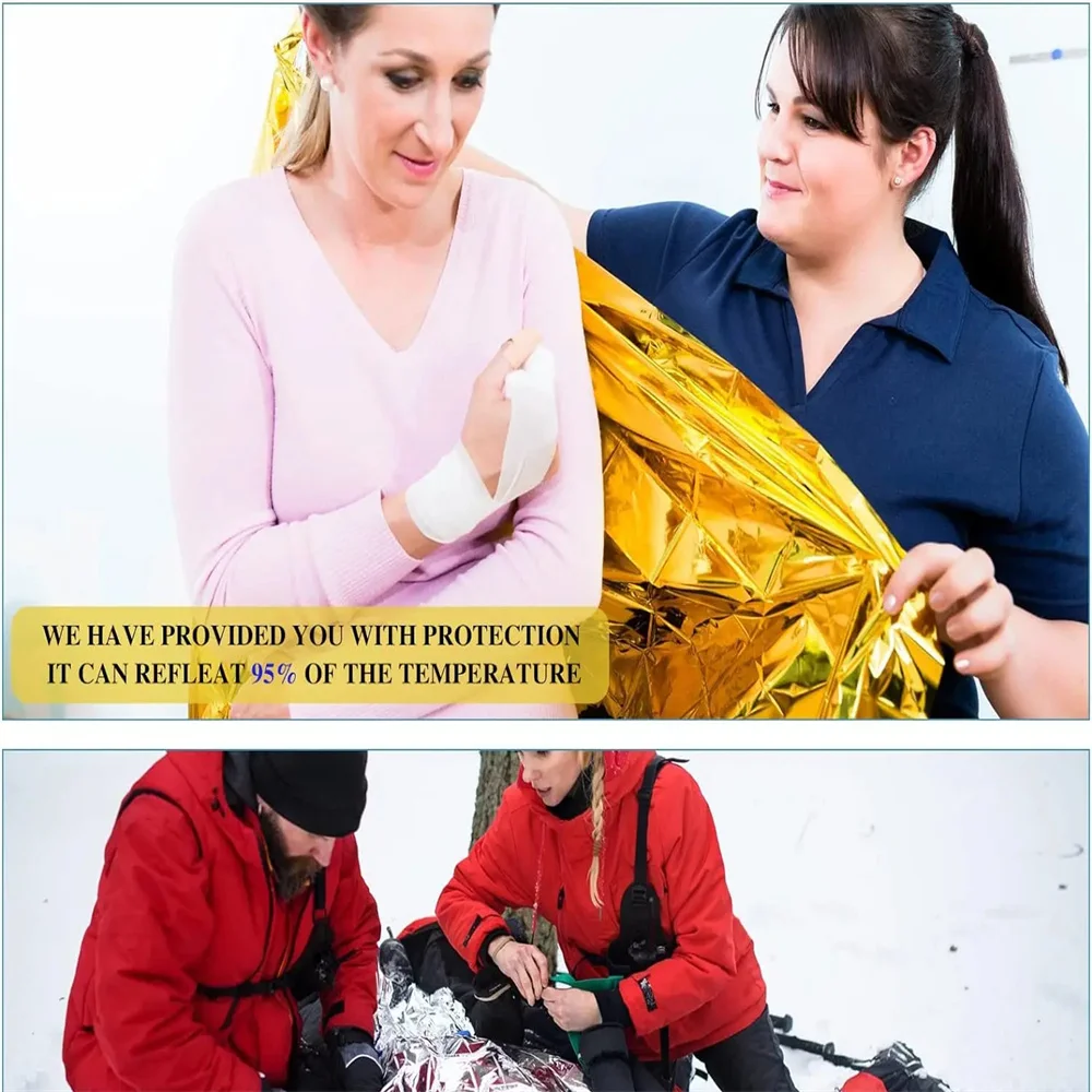 5Pcs Emergency Thermal Blanket - Outdoor Camping Mat Waterproof 评论和价格