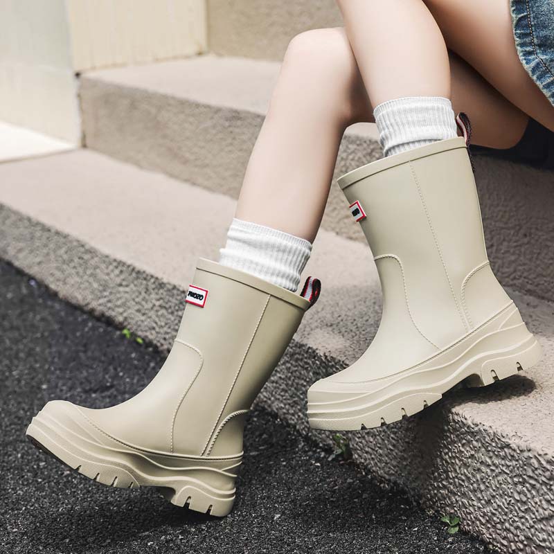 Women's High-Tube Rain Boots T - Outdoor Camping On Youtube 评论和价格