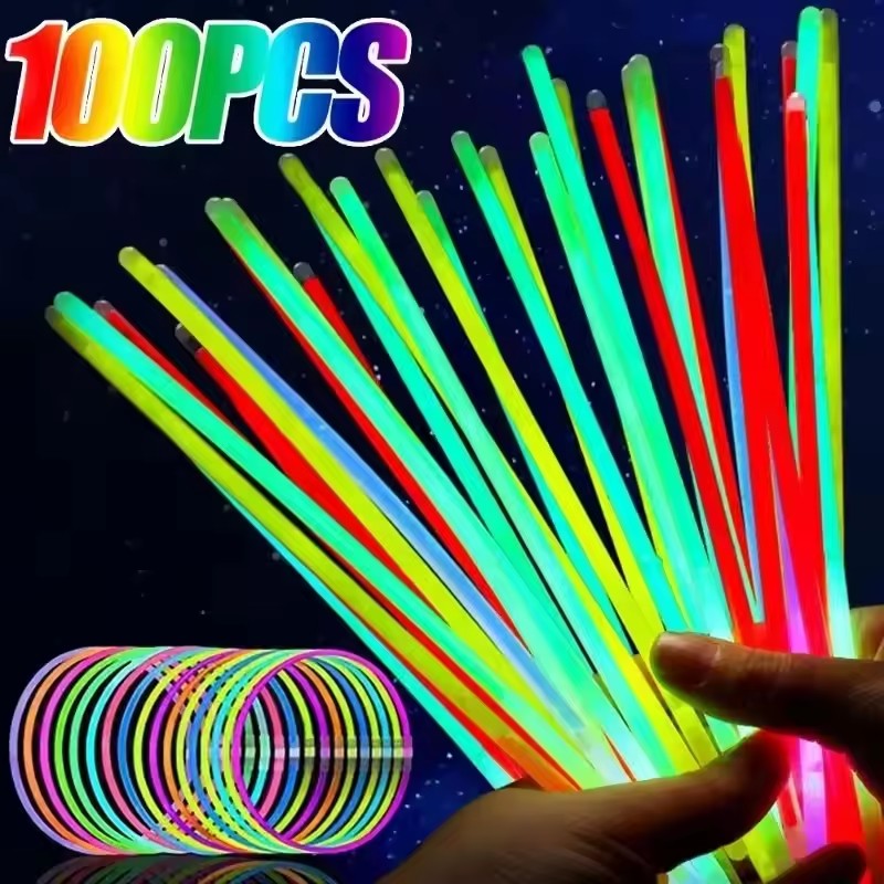 50/100Pcs Fluorescence Sticks  - Glow Sticks Survival 评论和价格