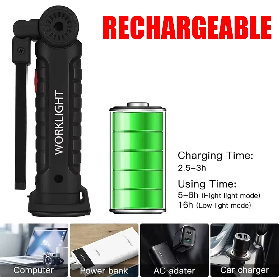 New Portable COB LED Flashligh - Outdoor Camping Adventure Lamp 评论和价格