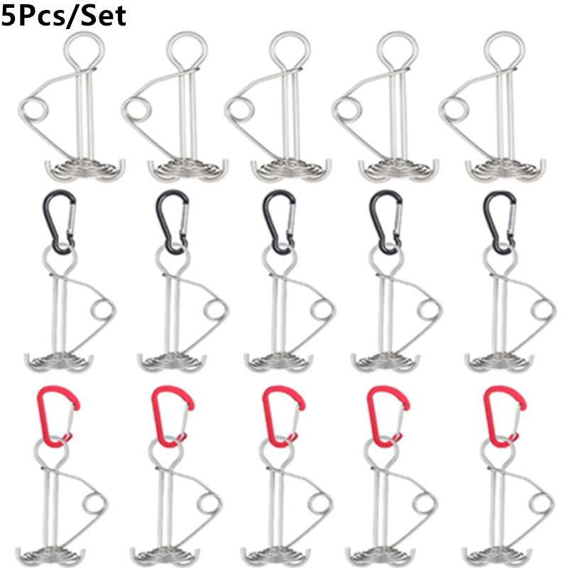 Windproof 5PCS Rope Buckle Ret - Outdoor Camping Decke 评论和价格