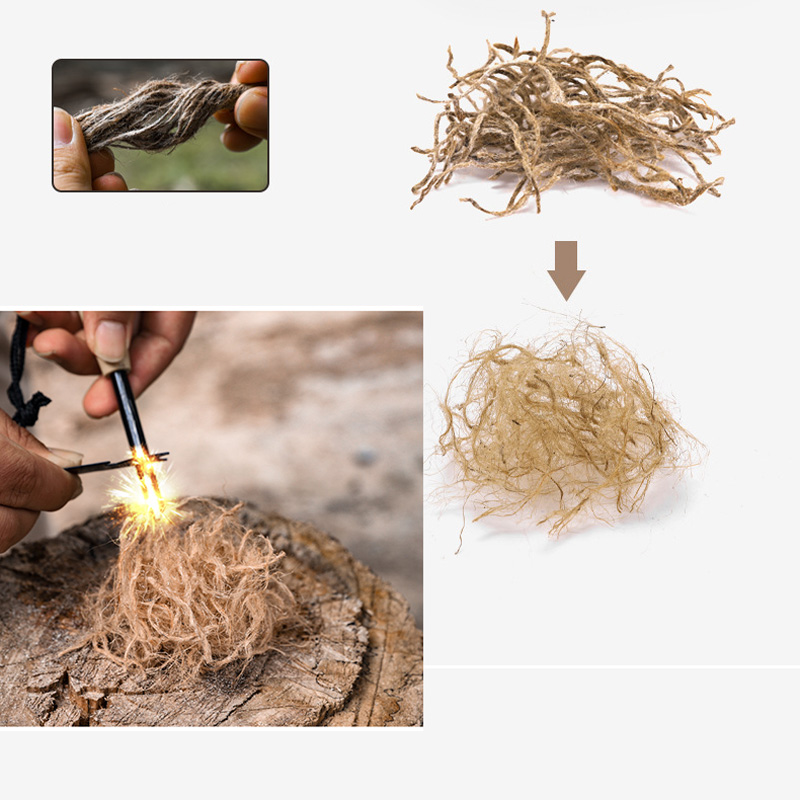 Outdoor Mini Wax Hemp Rope Por - Outdoor Camping Fireplace 评论和价格
