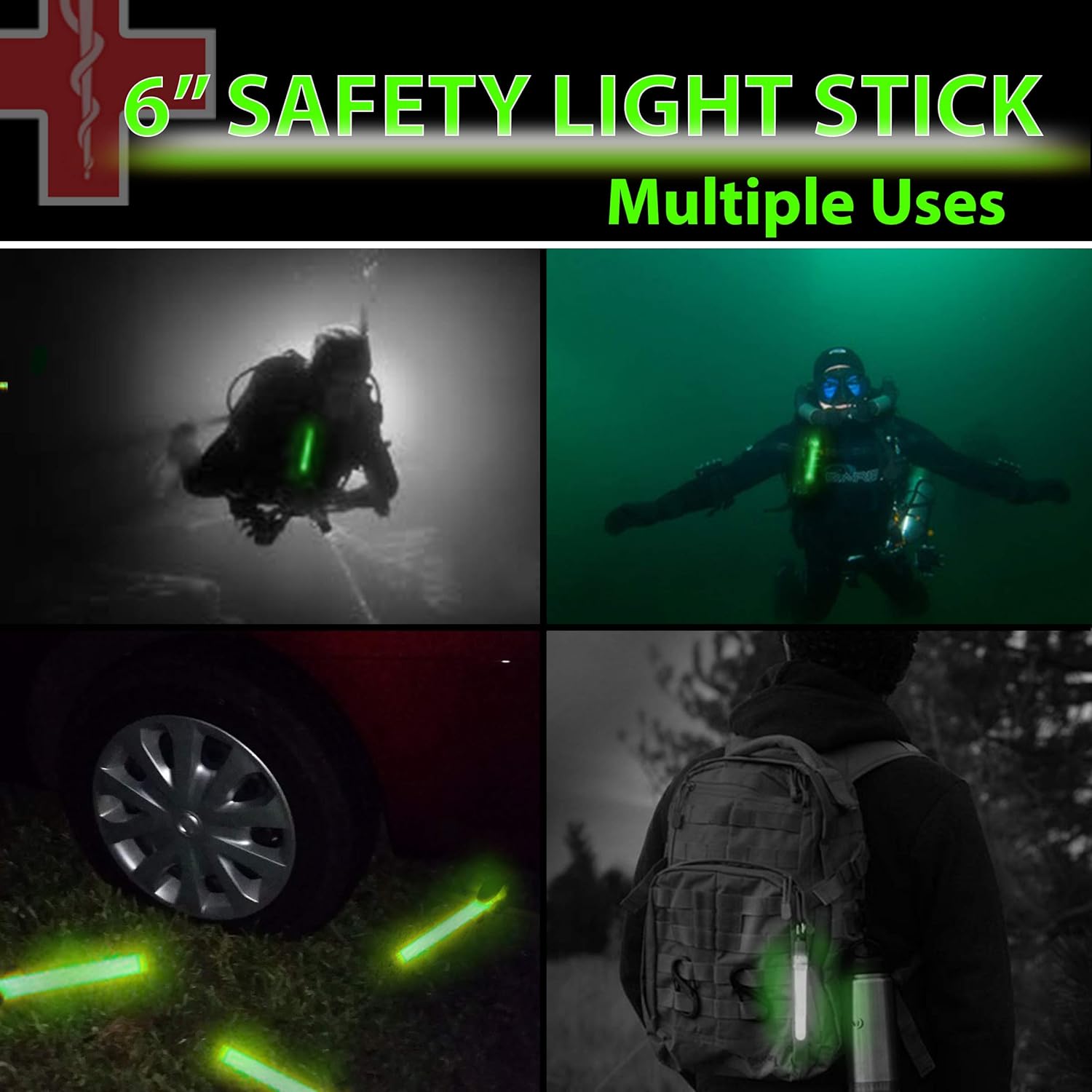 Glow Sticks Bulk Green Emergen - Glow Sticks Survival 评论和价格