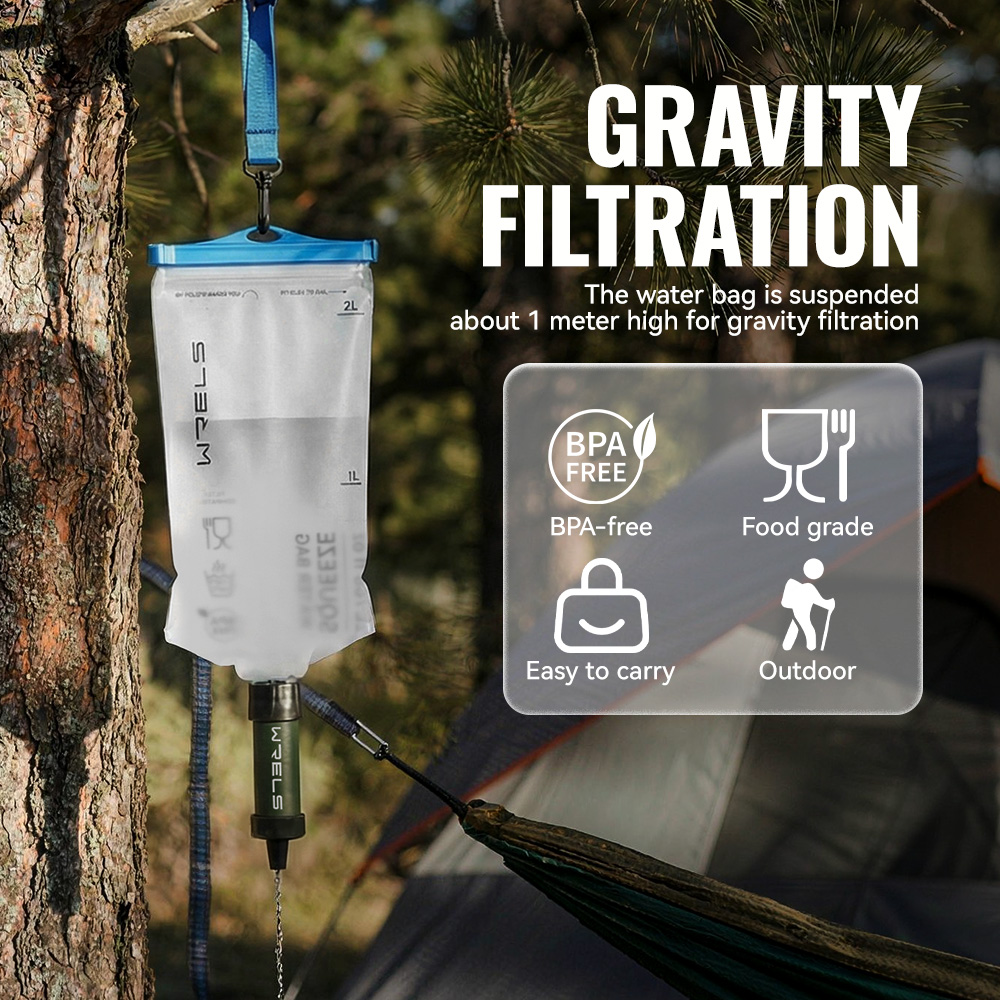 WRELS Camping & Survival Emerg - Portable Water Filter 评论和价格