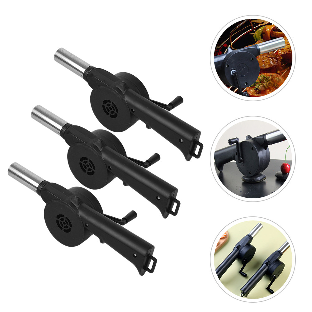 3Pcs Manual Hand Crank Fire Bl - Outdoor Camping Fireplace 评论和价格